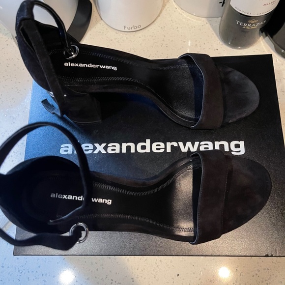 Alexander Wang Abby Sandals in Tan Suede Brown ref.960375  Alexander Wang Abby Suede Sandals